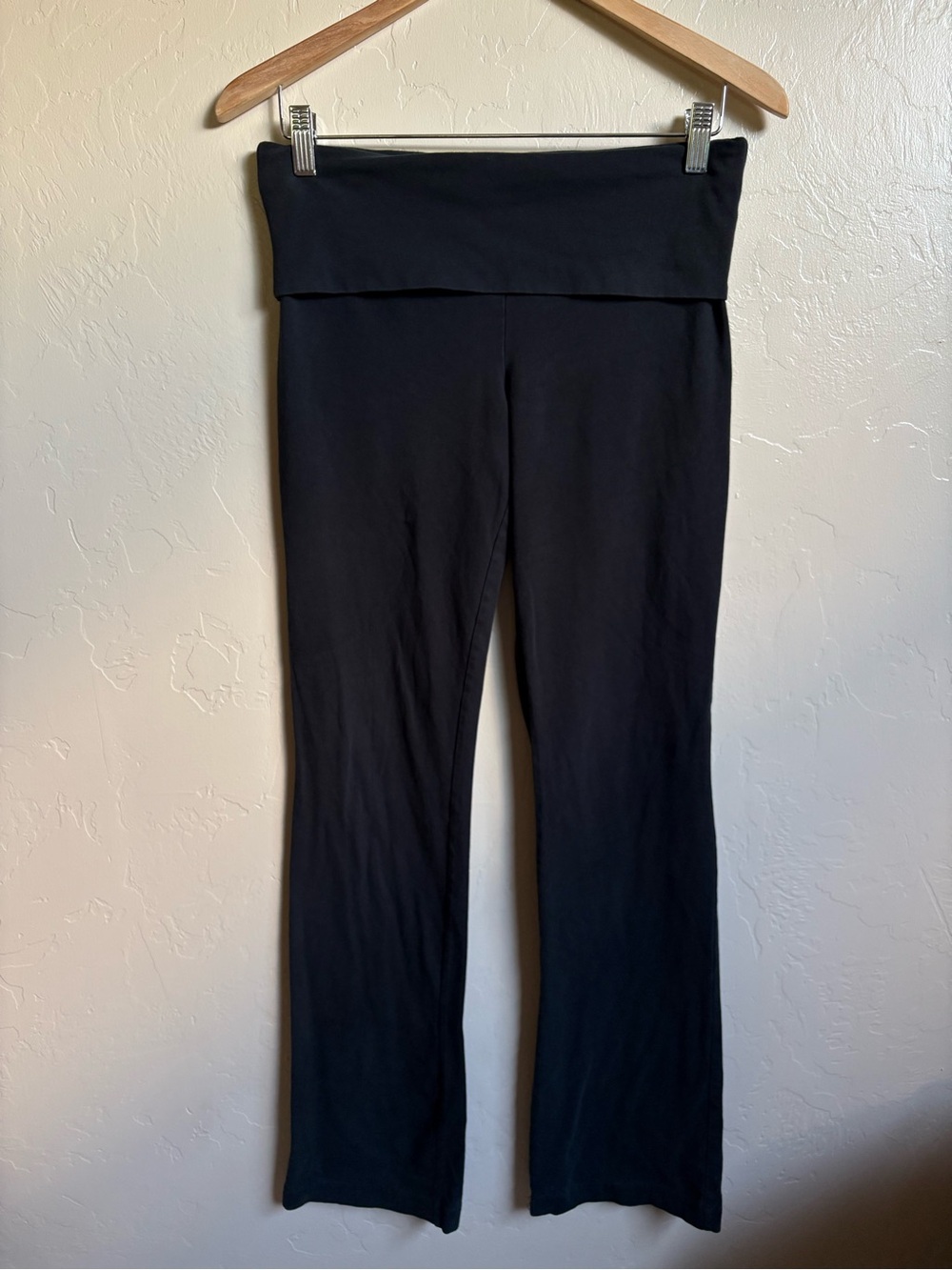 Mossimo Fold Over Bootcut Yoga Pants Leggings Cotton Spandex Size Medium 2010s